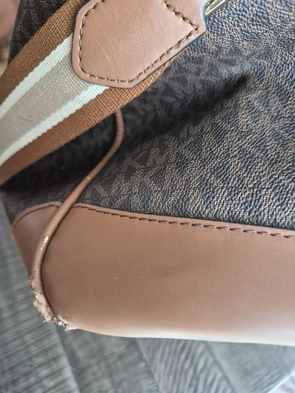 Michael Kors Men’s Brown Logo Travel Duffel Bag